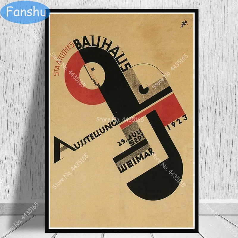 Постер Bauhaus Ausstellung 1923 Weimer выставочная настенная Картина на холсте постеры и