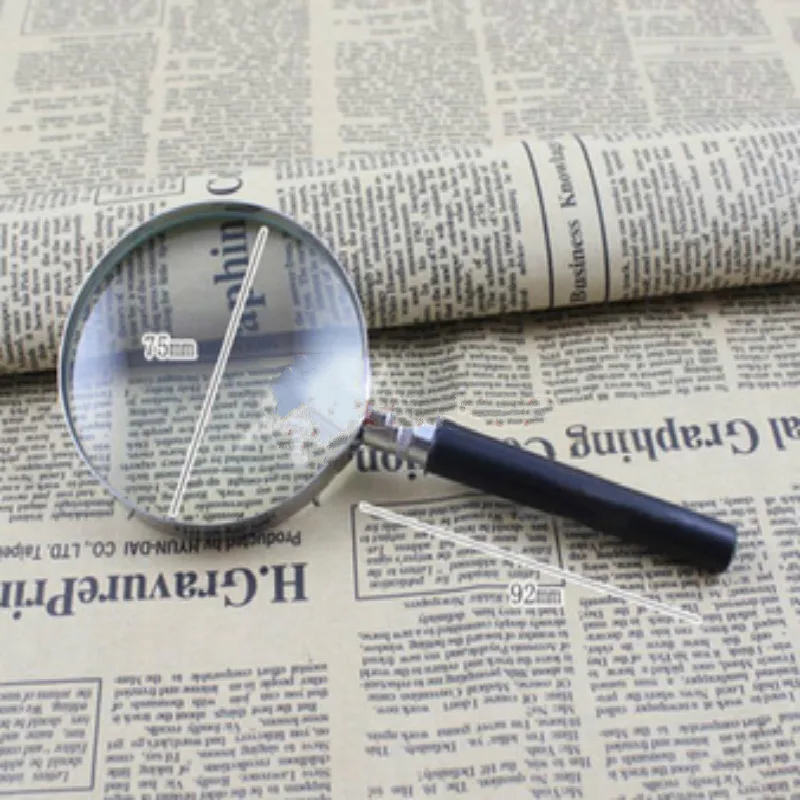 Портативная Карманная Лупа увеличительное стекло с 3-кратным увеличением 75 мм