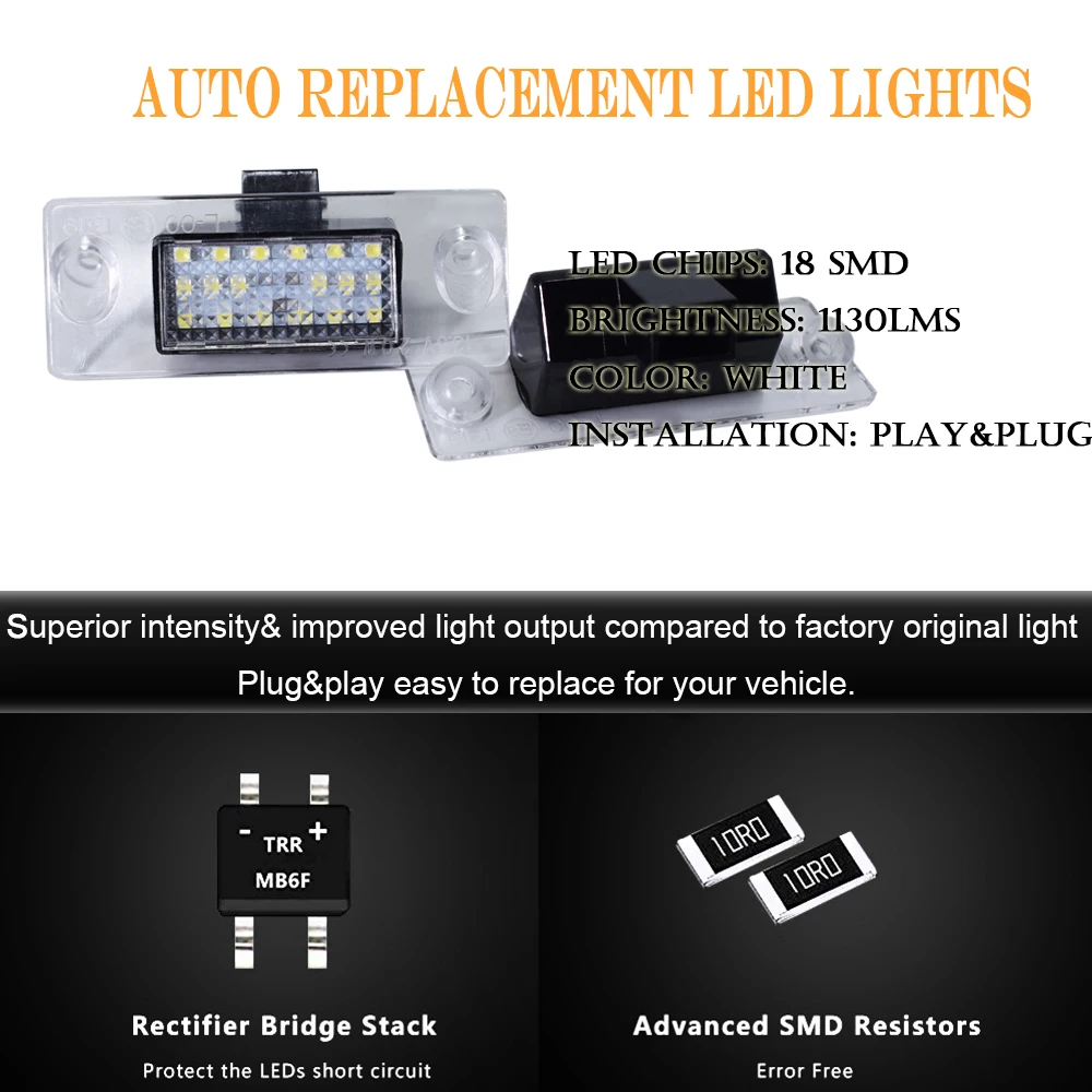 2x Светодиодный светильник без ошибок для задней панели A4 B5 Avant A3/S3 Limousine A3 8L