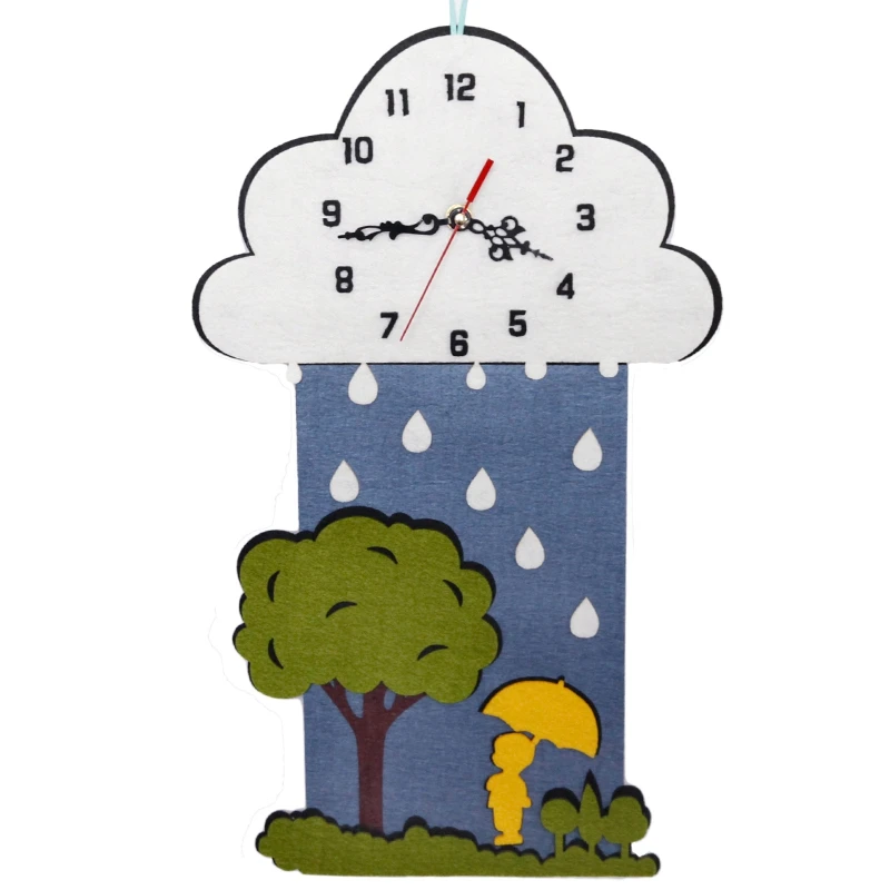 Прекрасная обувь для дождливого дня настенные часы фетровая аппликация комплект