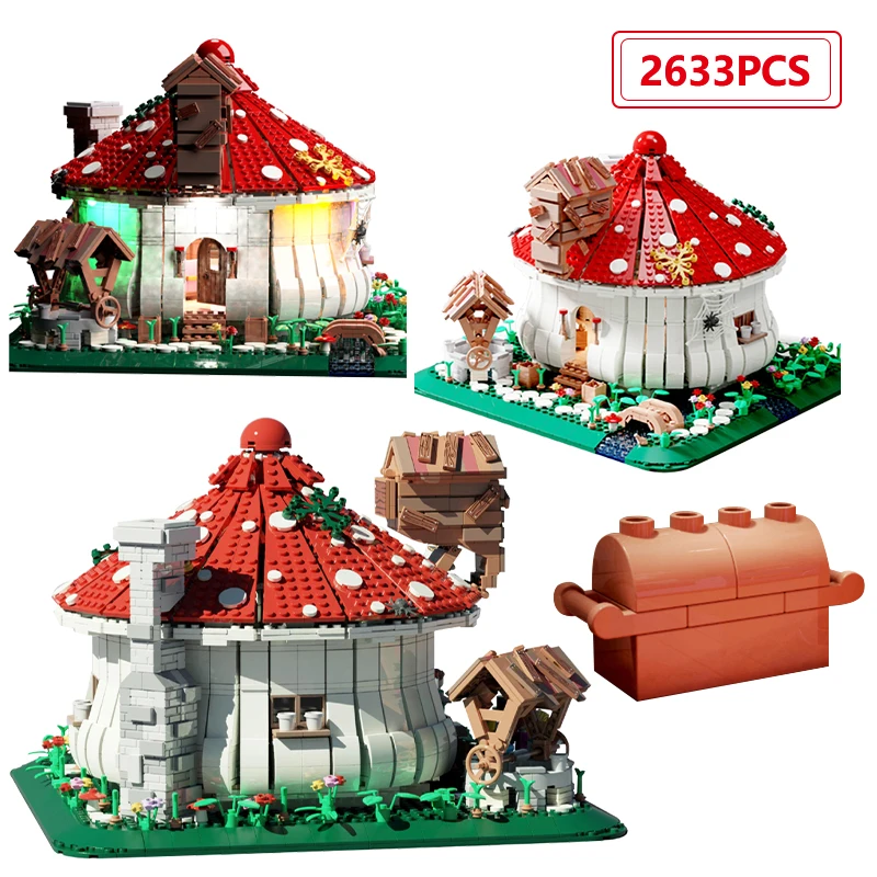 

Городской уличный вид светильник светодиодный Гриб дом модель строительные блоки Друзья фигурки архитектурные кубики DIY игрушки для детей ...