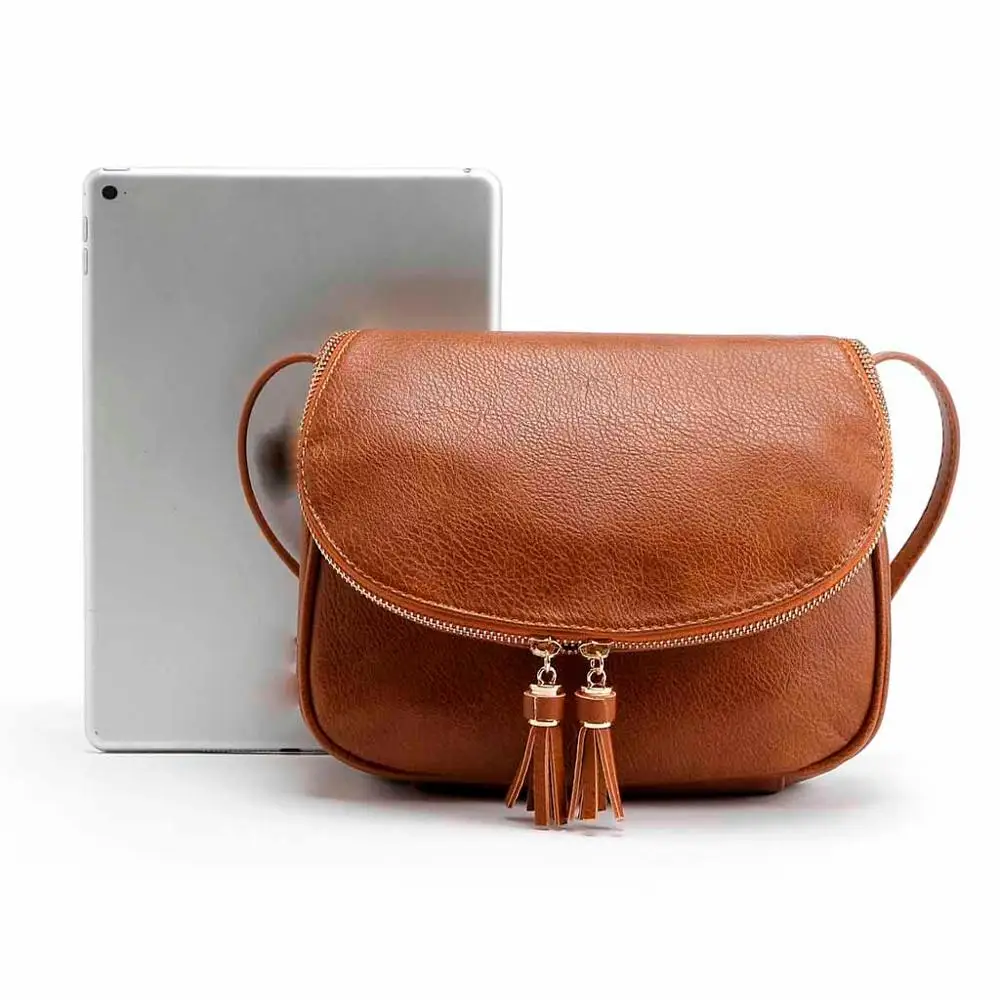 Женская модная сумка через плечо из искусственной кожи однотонная маленькая