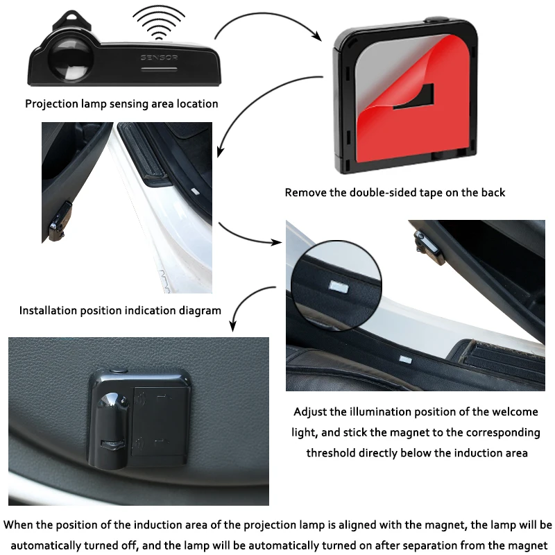 

For Saab 9-3 9-5 900 9000 Saab 93 95 Car Accessories Car styling Auto Door LED Decoration Welcome Light Logo Projector 2uds