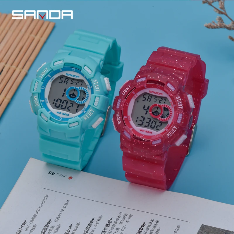 

SANDA New Children Watch Boys Waterproof Electronic Watch Multi-Function Luminous Rrunning Sports Students Wrist Watch Children'