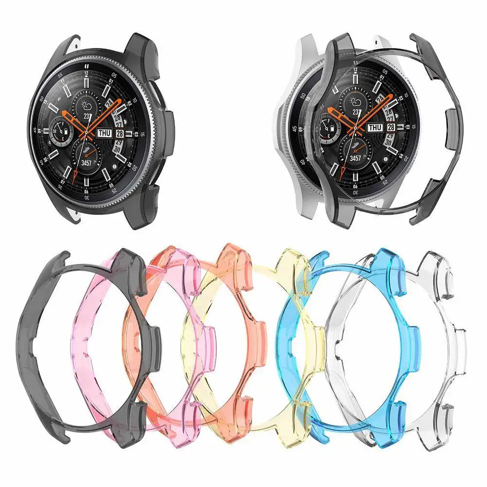 

TPU Watch Case Full Cover Protective Shockproof Transparent Protective Case Frame for Samsung Galaxy Smart Watch 46mm