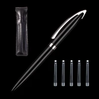 metal black fountain pen 0 5mm office business writing ink pens gift stationery