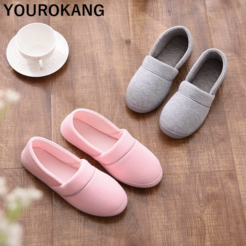 Women Shoes Autumn Winter Home Slippers Concise Indoor Warm Household Shoes Slip-on Non-slip Pregnant Ladies Footwear Loafers