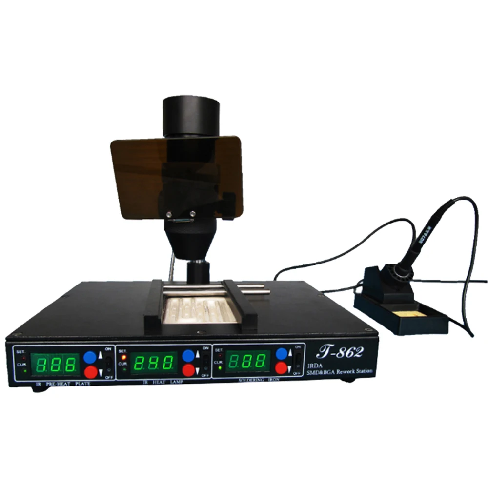 Уполномоченный PUHUI T-862 IRDA SMD BGA ИК паяльная станция пайки сварщик инфракрасный SMT с