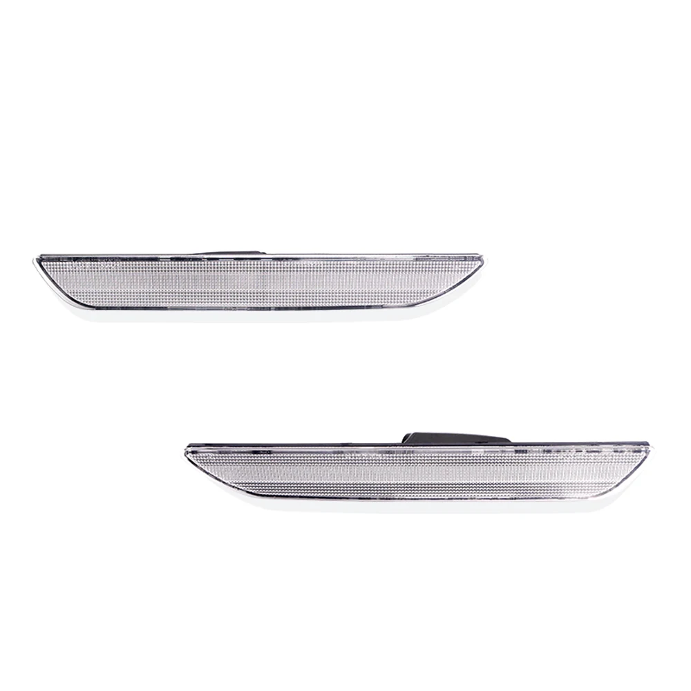 Clear lens Gtinmustang 2 шт Копченый черный/прозрачный объектив Автомобильный задний бампер отражатель Боковой габаритный фонарь крышка корпуса для- Ford Mustang - Цвет: Clear lens
