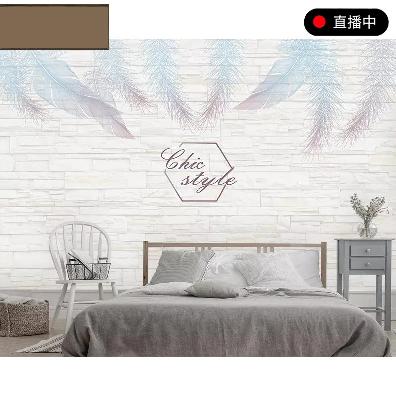 3D-обои в скандинавском стиле ручная роспись теплые чернильные перья для спальни