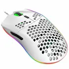 HXSJ J900 Проводная игровая мышь USB RGB Gamer Mice 6400DPI шестиуровневая Регулируемая DPI сотовая мышь для ноутбука, ПК, мыши