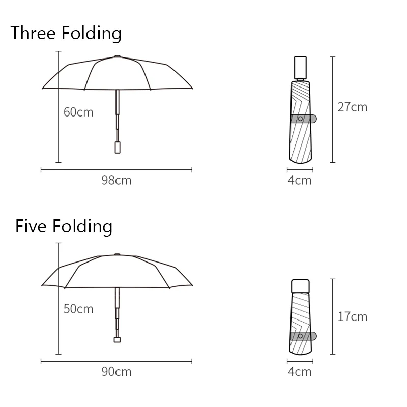 Модный компактный мини зонтик для путешествий маленькие складные женские зонты