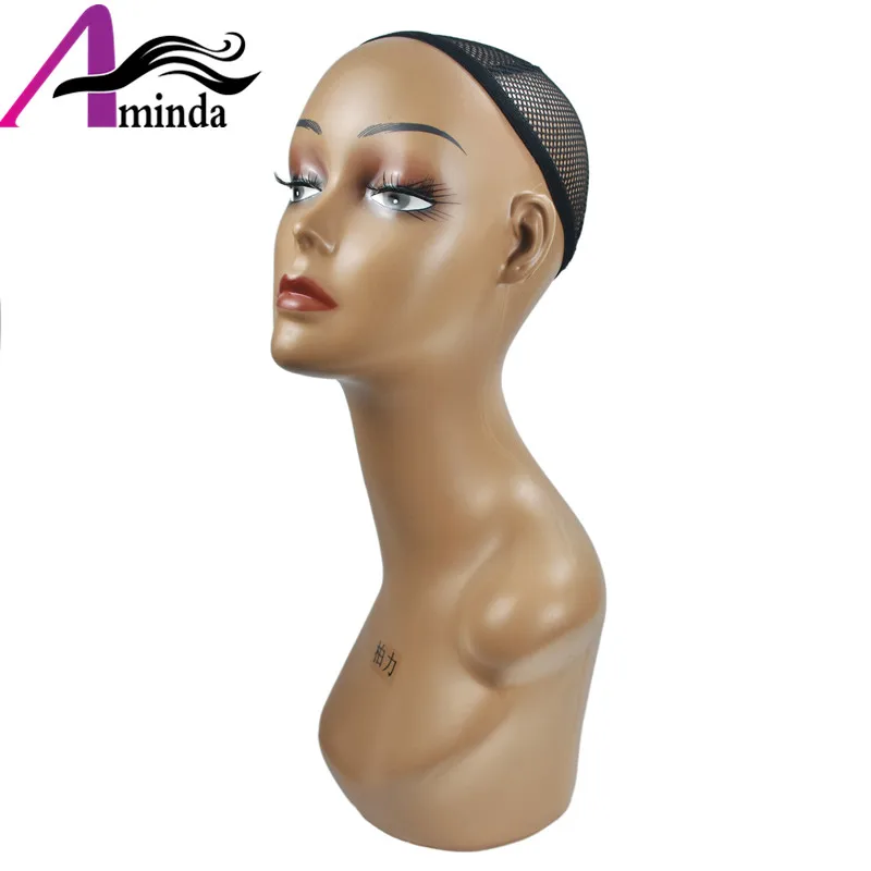 Дешевый манекен женский афро Макияж Ювелирные изделия дисплей парик Манекен