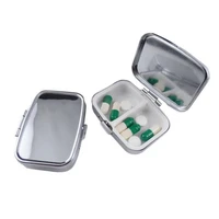 50 hot sale durable metal heart round medicine organizer holder container pill box case