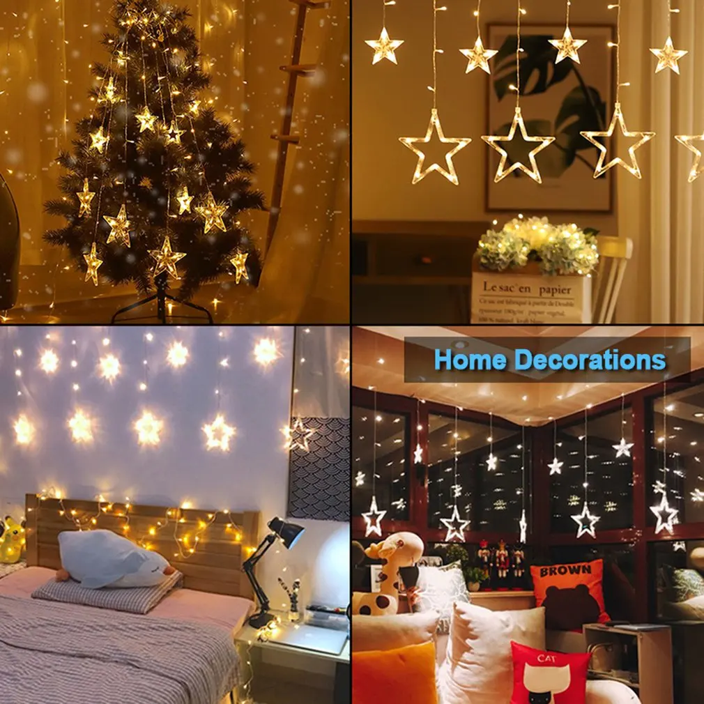 

Star Lights String 40 LED Wire Garland Light Holiday Lighting Fairy Lamp Christmas Decor Hanging Tree Lights New Year's Decor