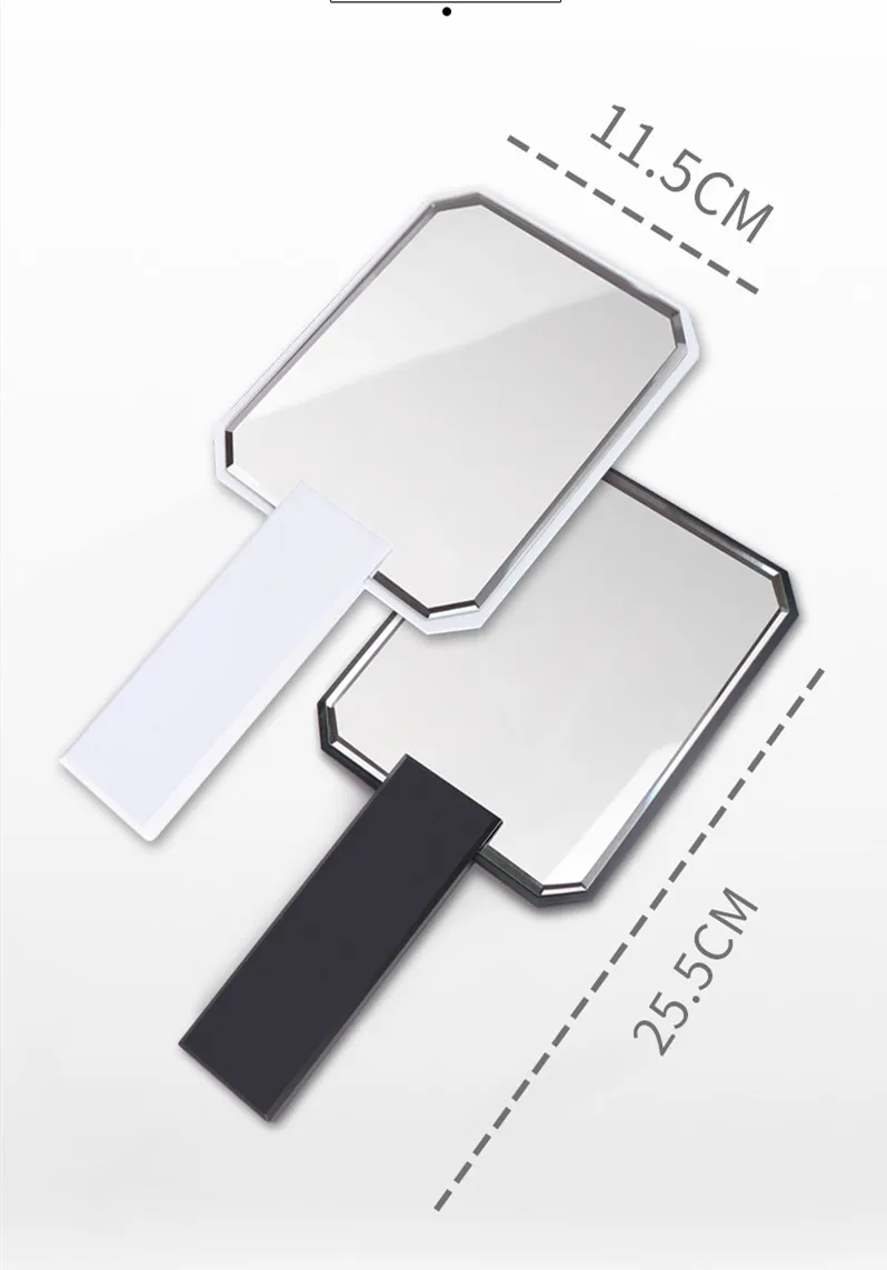 Зеркало для макияжа с ручкой HD ручной держатель зеркало салона красоты логотипом