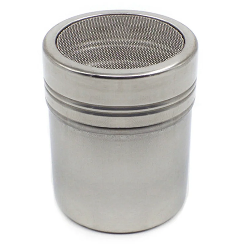 

2021 Stainless Steel Chocolate Shaker Icing Sugar Powder Cocoa Flour Coffee Sifter Drop shipping
