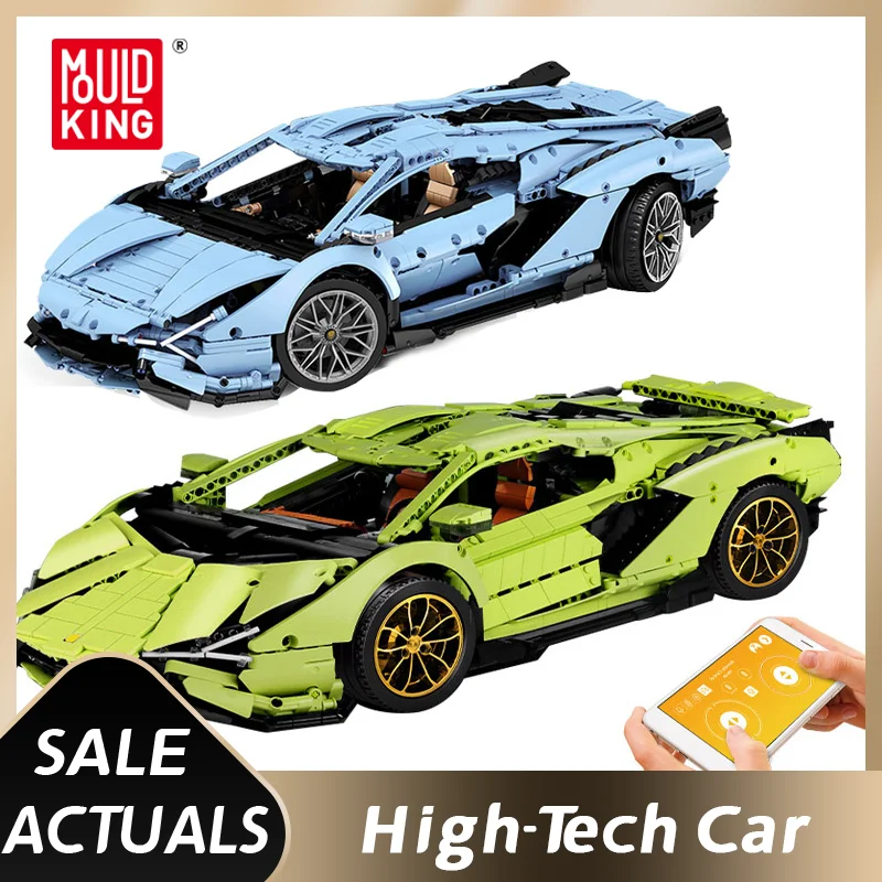 

Mould King 13056S 13057S RC Car Compatible Lamborghinis FKP 37 Motor Car Model Building Blocks Bricks Kids Christmas Gifts