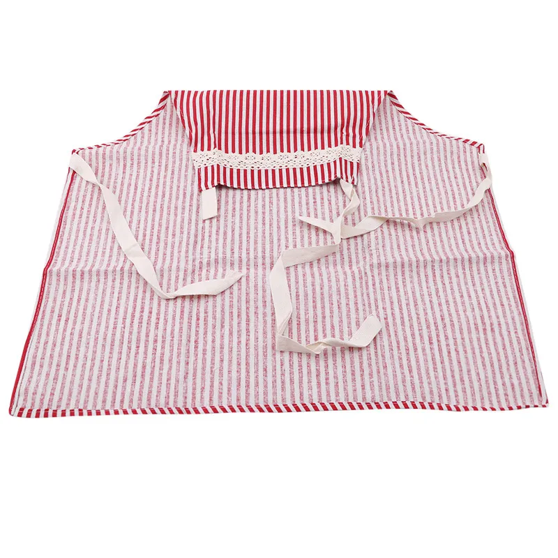 Мужской фартук из чистого хлопка с красными полосками и карманами для кухни