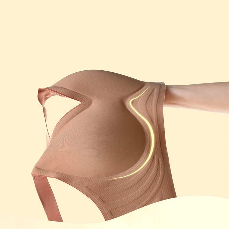 

Gradient Latex Jelly Strip Underwear Women Gather No Steel Ring No Trace One Piece Sports Sleep Vest Bra