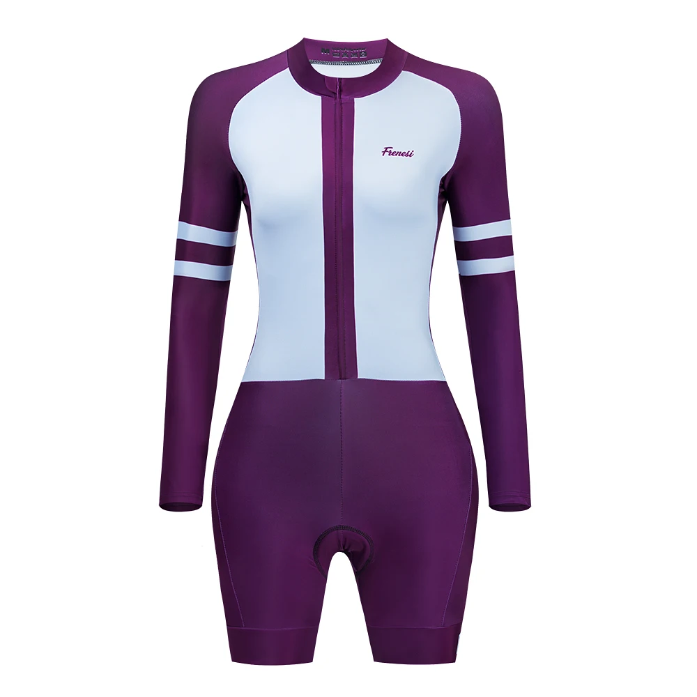 

2021 Frenesi Women Profession Triathlon Suit Clothes Cycling Skinsuit Girl Macaquinho Ciclismo Feminino Gel Jumpsuit Kits Summer