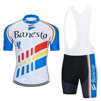 new 2020 team banesto cycling jersey sets bicycle bike breathable shorts clothing cycling suit 9d gel