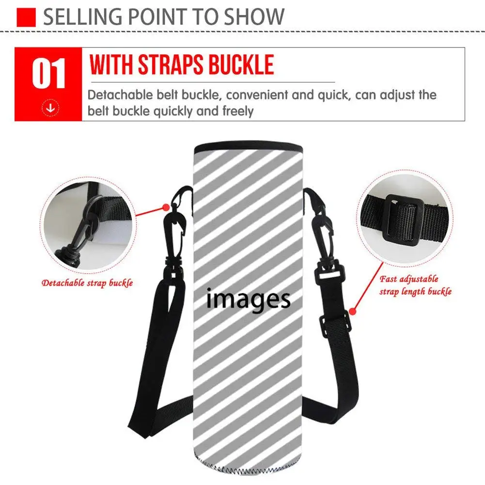 Funda aislante de neopreno para botella de agua de 1000ML, funda para botella de agua con estampado de rana de dibujos animados, funda aislante-4