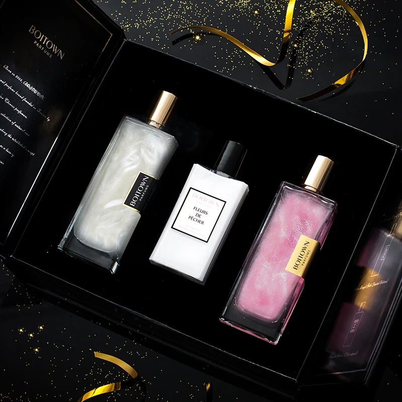 

CX Boitown Black Gold Salon Perfume Special Edition Gift Box Body Lotion Perfume Kit Lady Long-Lasting Light Perfume Fresh