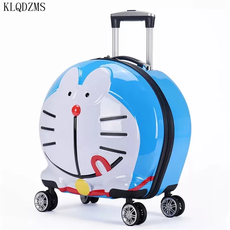 KLQDZMS 19 дюймовый новый милый мультяшный 3d чемодан Doraemon Спиннер для багажа Детский