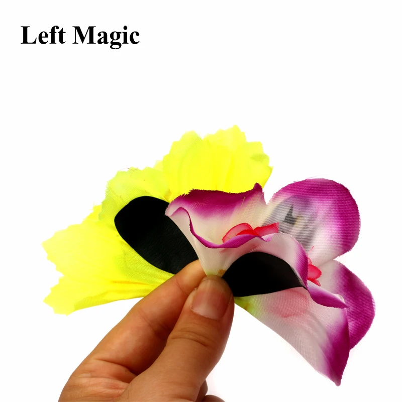 10 шт./компл. цветок из пустых рук волшебный трюк (бумага и ткань) крупный план