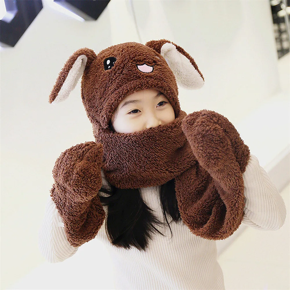 ARLONEET/Детские шапки для девочек и мальчиков хиджаб шарф перчатки комплект из 3