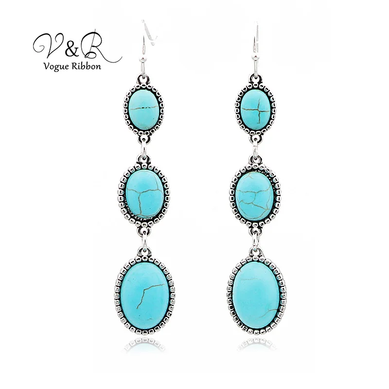 Серьги-подвески с искусственными камнями покрытые античным серебром 2019 |