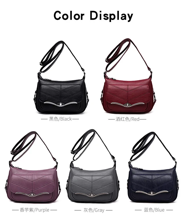 

2019 Aihuijia Black Women Leather Handbags Luxury Designer Shoulder Bags High Quality Brand Crossbody Bags for Women Bolso Mujer