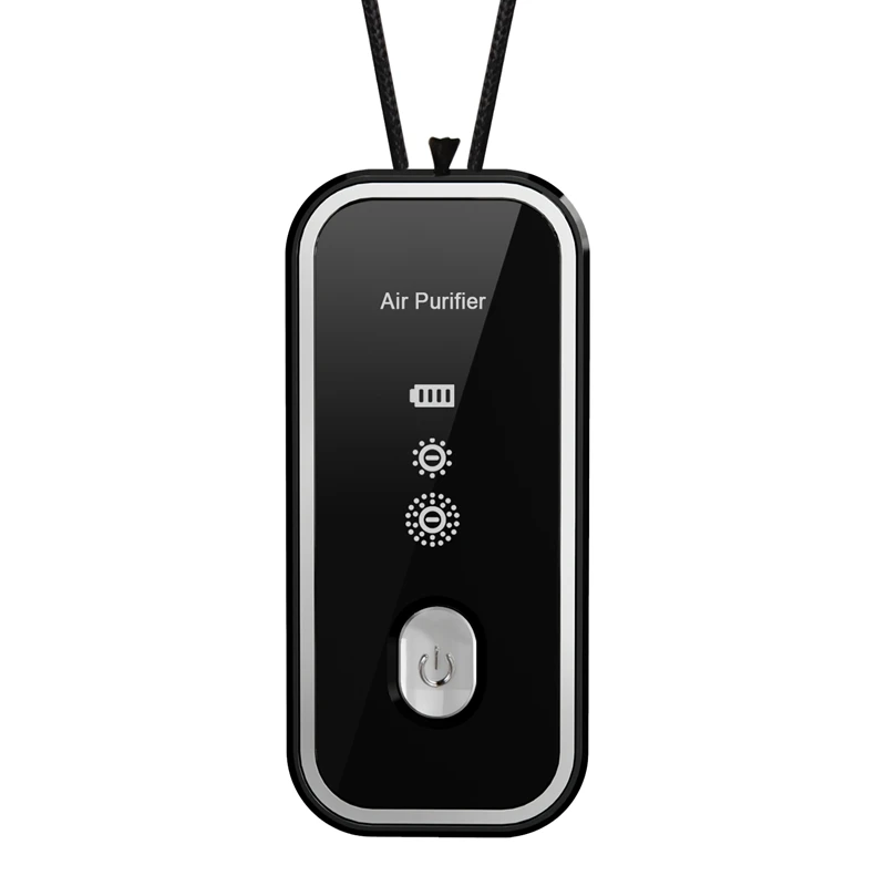 

EAS-воздухоочиститель, 120 миллионов отрицательных ионов, персональный портативный мини-очиститель воздуха на шею с аккумулятором 800 мАч