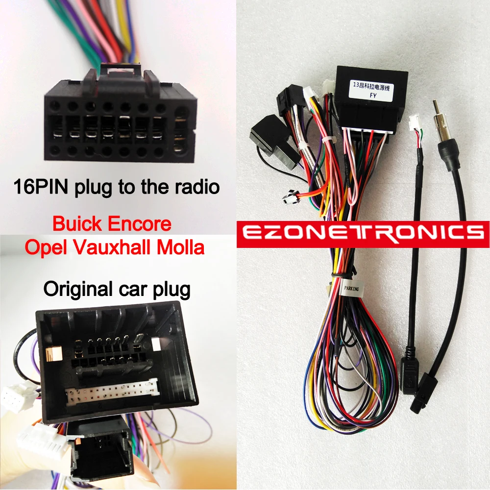 1 2din car dvd cable plug canbus box fitting adaptor dash kits for buick encore2013 opel vauxhall mokka rzc radio player free global shipping