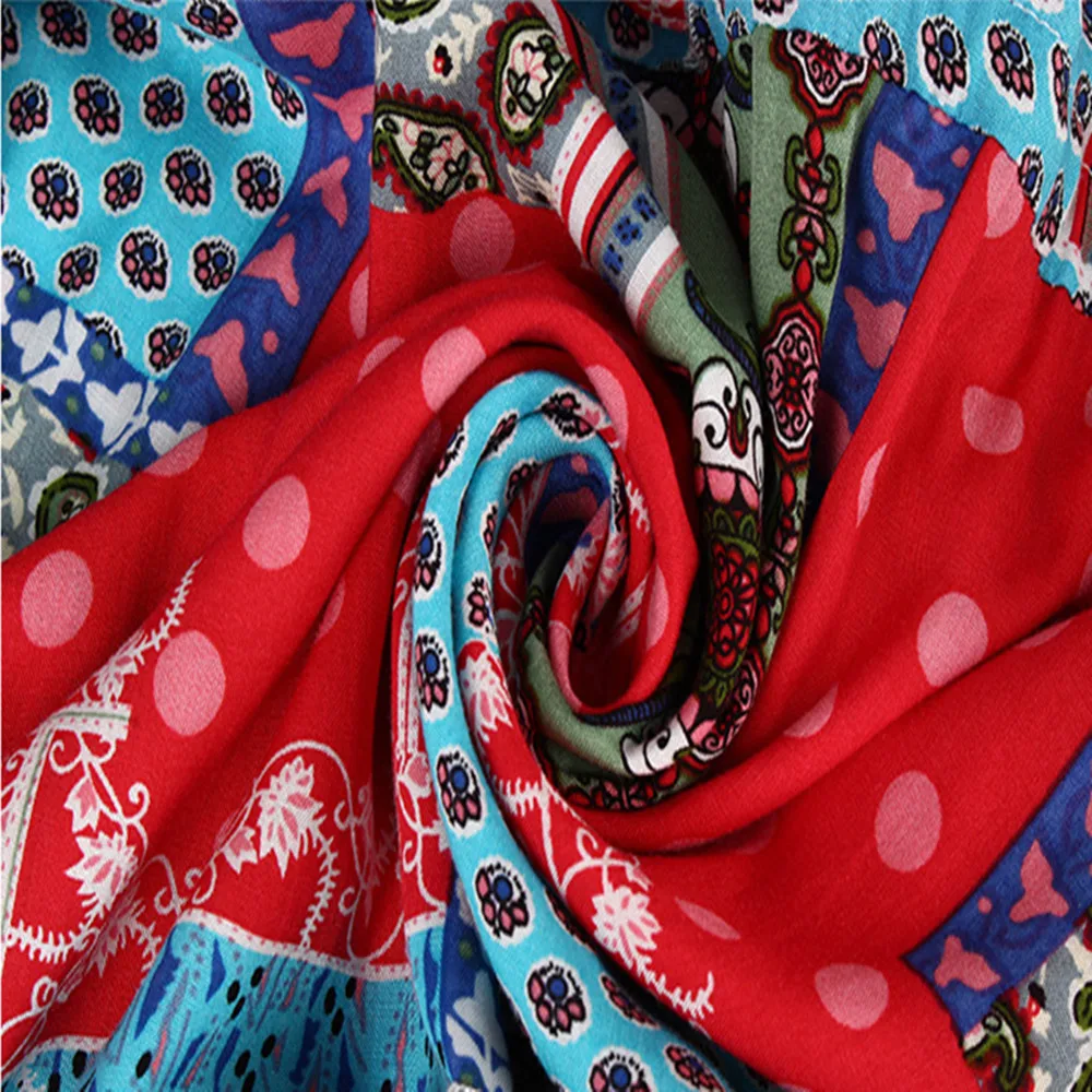 

Vintage Dress 2020 Summer Casual Boho Print Dress Short Sleeve V Neck Cotton Lace-up Mini Dresses Elegant Party Sundress Vestido