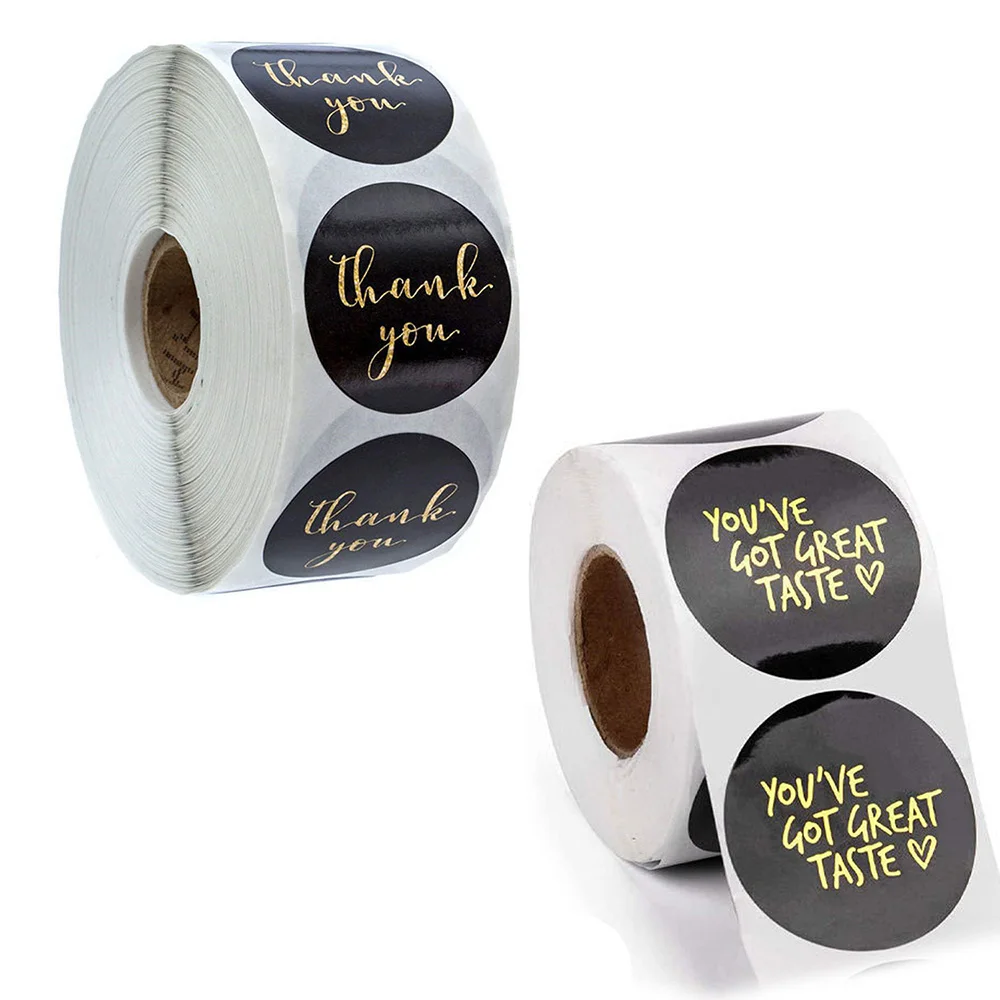 Конверт из золотой фольги 500 наклейка спасибо этикетки для печати наклеек