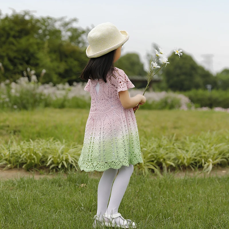 QZLKNIT весна/лето пряжа 100% хлопок сегментная окрашенная ручной вязки Чистый