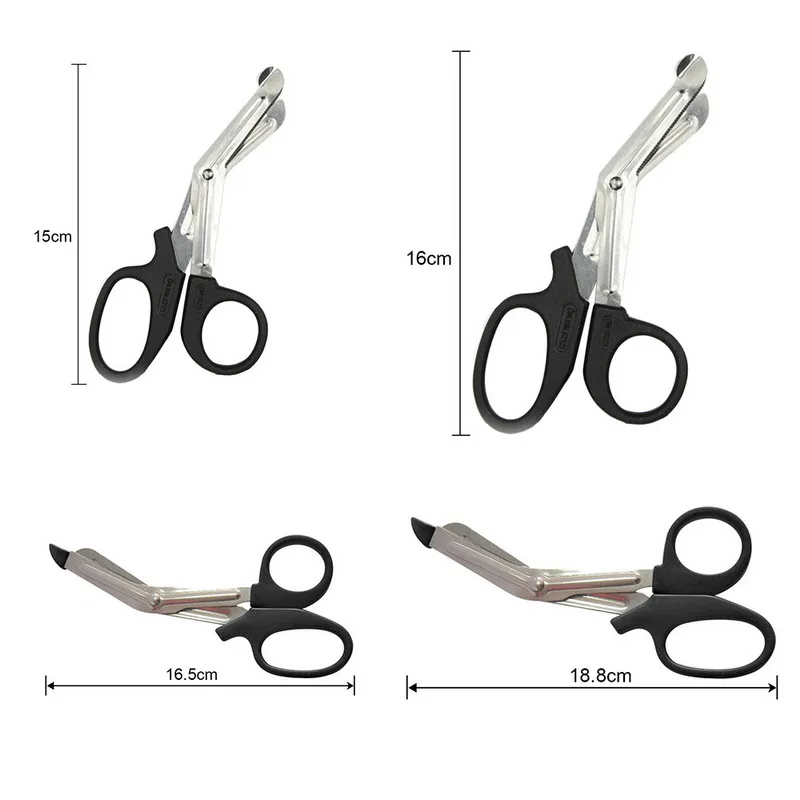 

Black Bandage Survive Paramedic Medical Rescue Scissor Stainless Steel Medical Scissors Elbow Shear Household Tool