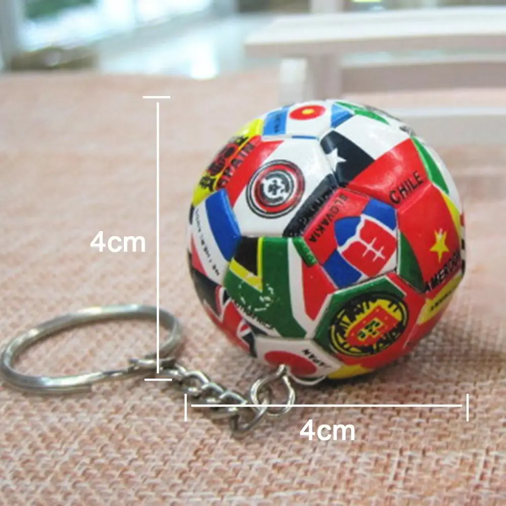 

Keychain World Flag Football Hanging Decor Durable Car Key Chain for Bag Football Key Chain