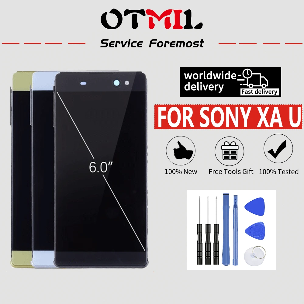 Без битых пикселей для SONY Xperia XA1 Ultra/C7 G3221 G3212 G3223 G3226 ЖК дисплей сенсорный экран с