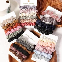 1set scrunchies hair ring candy color hair ties rope autumn winter women ponytail hair accessories 4 6pcs girls hairbands gifts