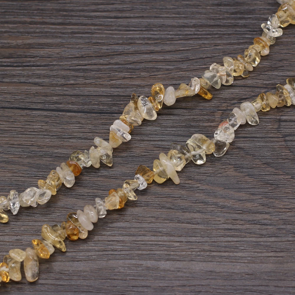 

2021 New Natural Semi-precious Stones Beads Gravel Yellow Crystal Jewelry Crafts Making Necklace Bracelet Jewelry DIY Bracelet