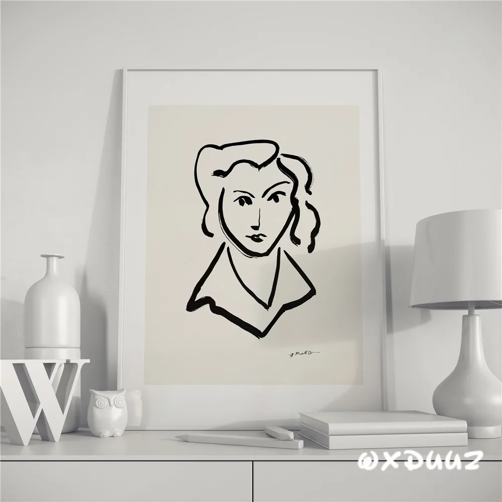 Скандинавский стиль современный дизайн искусство выражение лица абстрактная