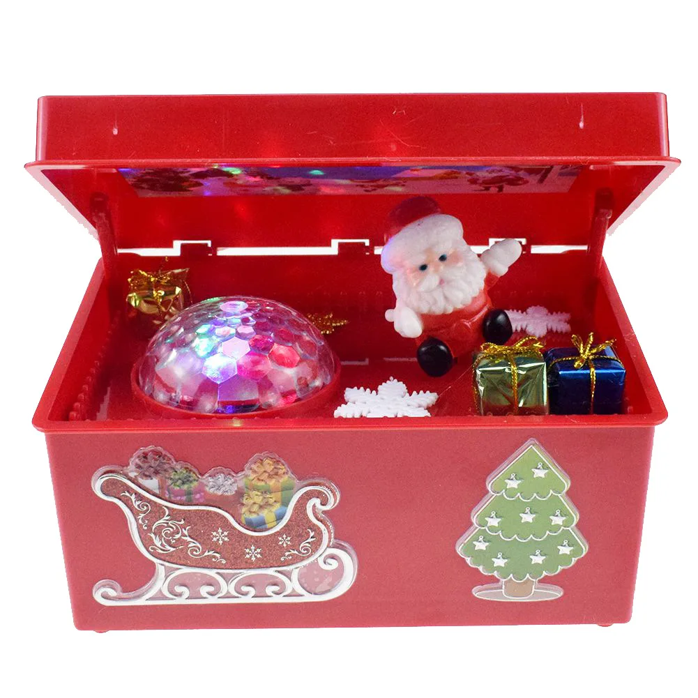 Музыкальная шкатулка вращающийся качающийся Санта Клаус кукла Jingle Bell
