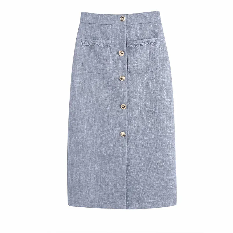 

Women Summer Casual Skirt Suits 2-piece Sets 2021 ZA Short Blazers Coats and Straight Skirts Female Elegant Solid Clothing