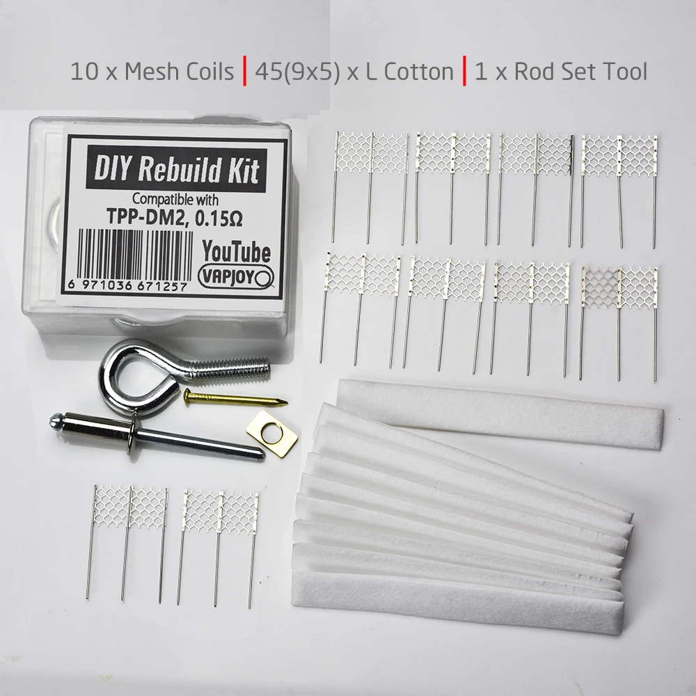 Набор для самостоятельного ремонта TPP DM1 DM2 0.15ohm 0.2ohm сетчатая катушка
