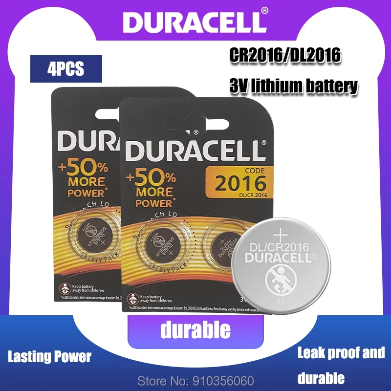Литиевая батарея DURACELL CR2016 DL2016 DL/CR 100% для игрушечных часов пультов дистанционного