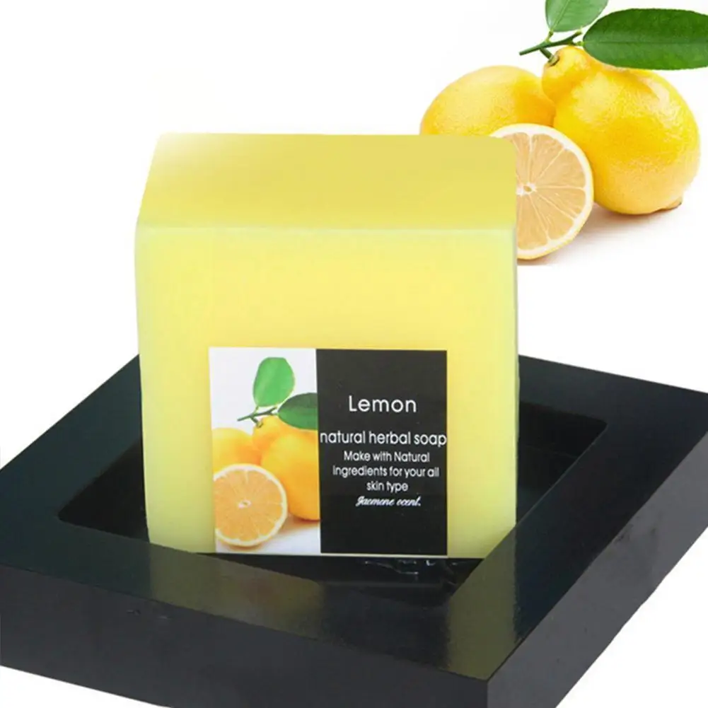 

100g Handmade Lemon Soap Cleaner Removal Pores Acne Whitening Moisturizing Care Skin A0b4