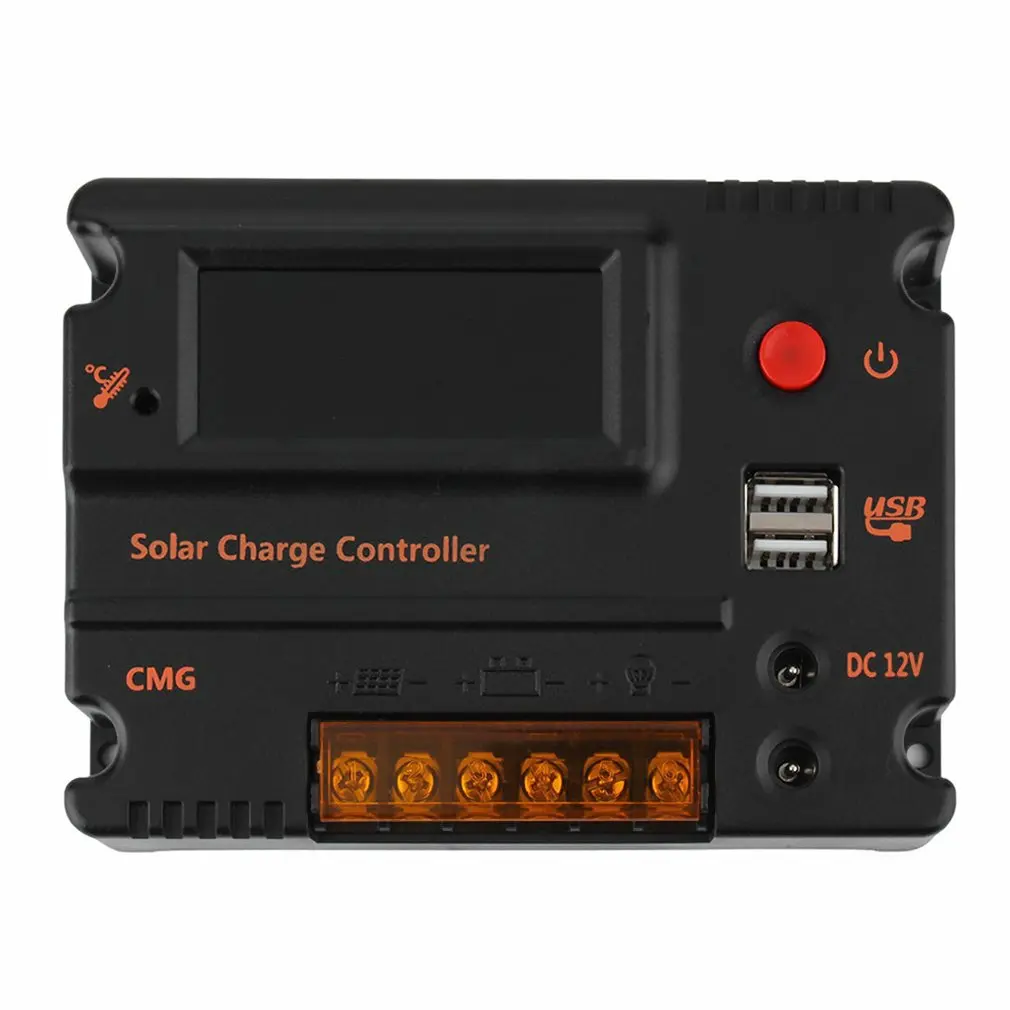 CMG регулятор солнечного заряда 10A 20A LCD интеллектуальный контроллер для PV Kit 12В/24В